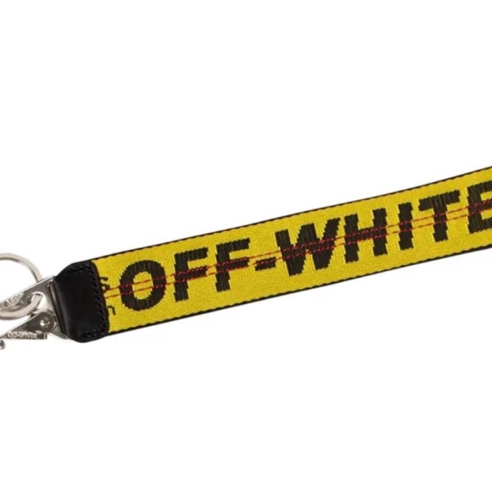 Off-White Yellow and Black Industrial Lanyard